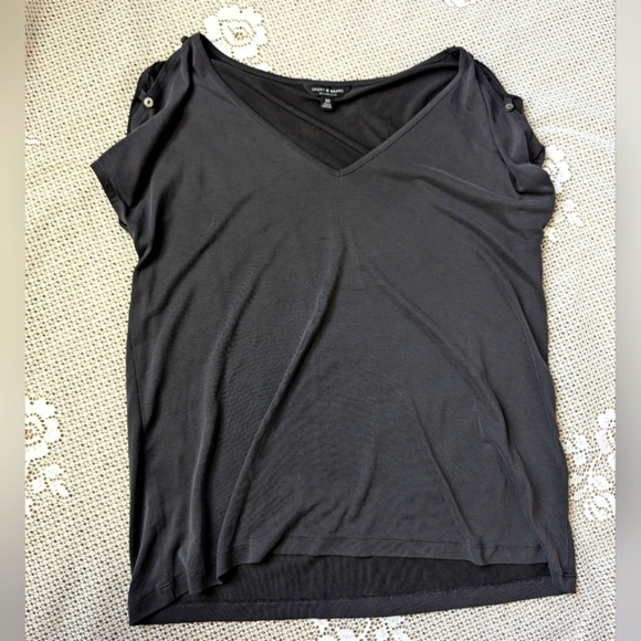 Lucky Brand Women's Open Shoulder Tee XS - Picture 3 of 5